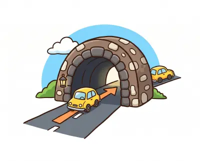 Go through the tunnel